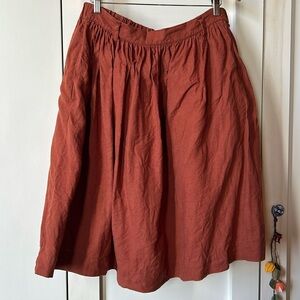 not PERFECT LINEN 1950s city skirt